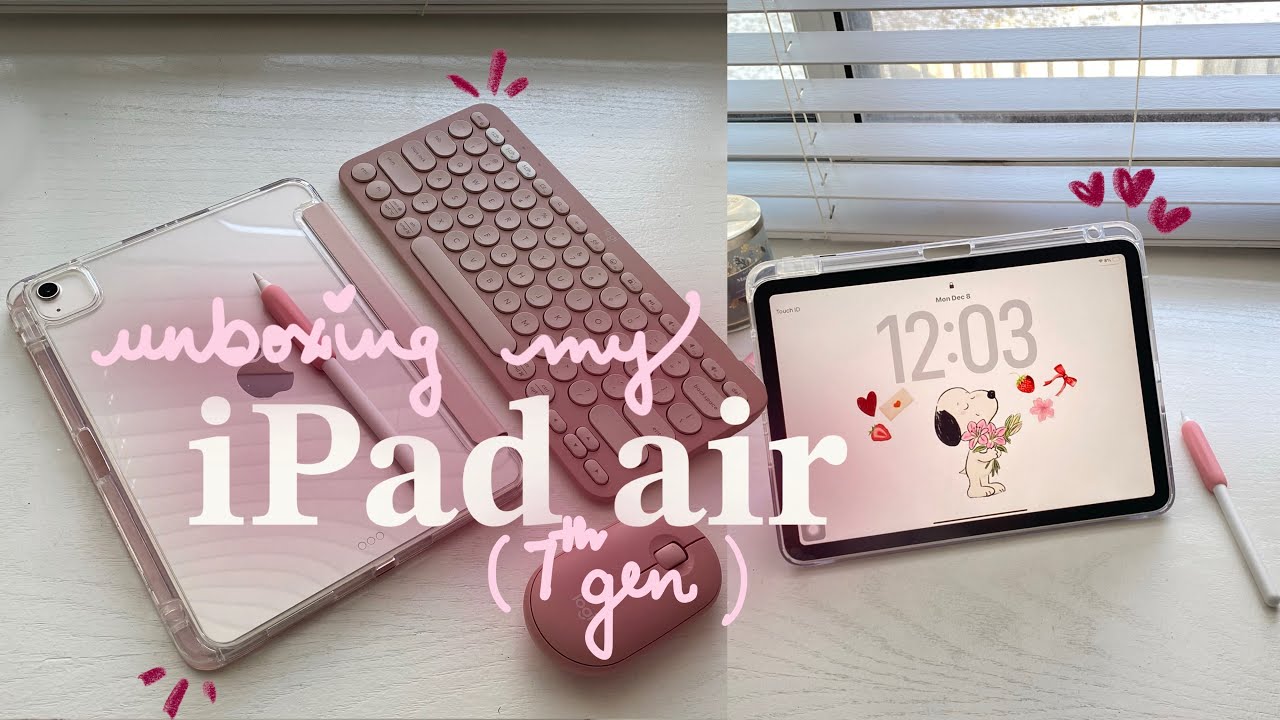 Распаковка iPad Air M3 (Starlight) 11” ✨🤍🎀📦 Эстетическая обстановка и аксессуары 🍥 #paperlikecreator