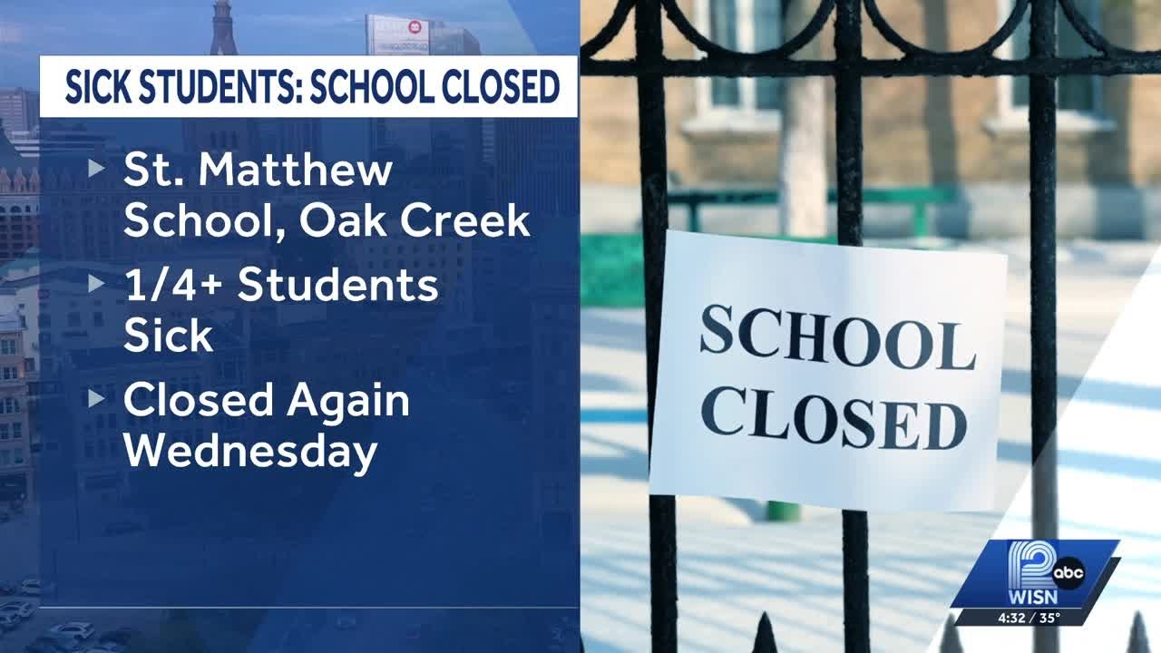 Oak Creek school closed because of illness