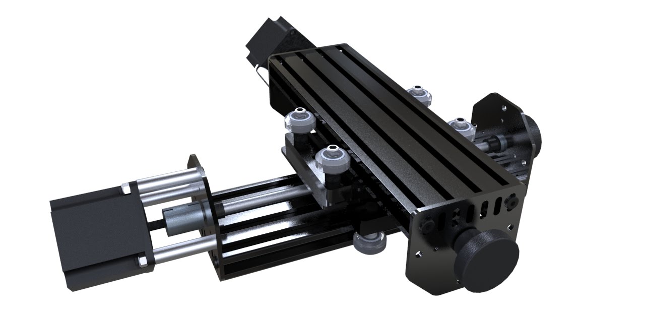 V-Slot® Nema 23 Lead Screw Driven Actuators and Simple X/Y Table System