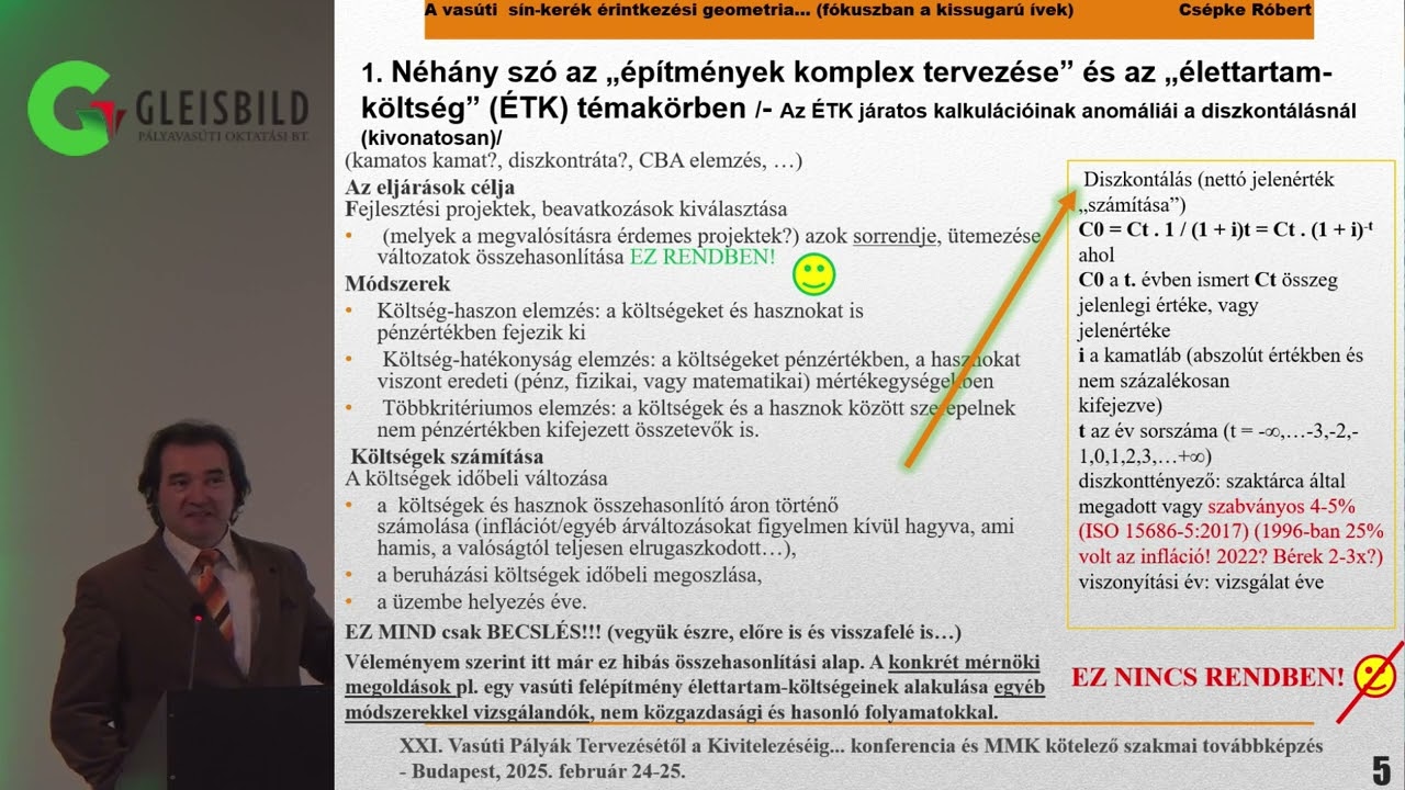 Csépke Róbert: A vasúti sín-kerék érintkezési geometria elemzéséből fakadó felépítmény-építési ...