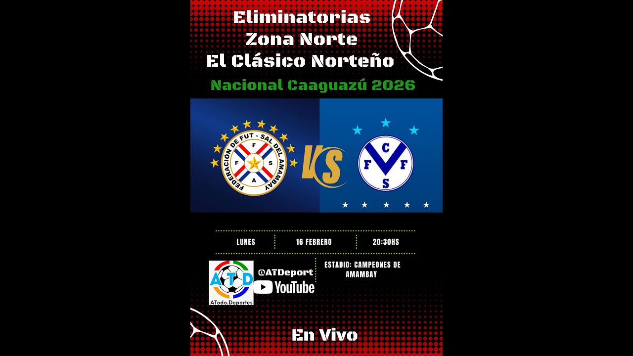 AMAMBAY VS CONCEPCI&Oacute;N   ELIMINATORIAS FUTBOL DE SAL&Oacute;N