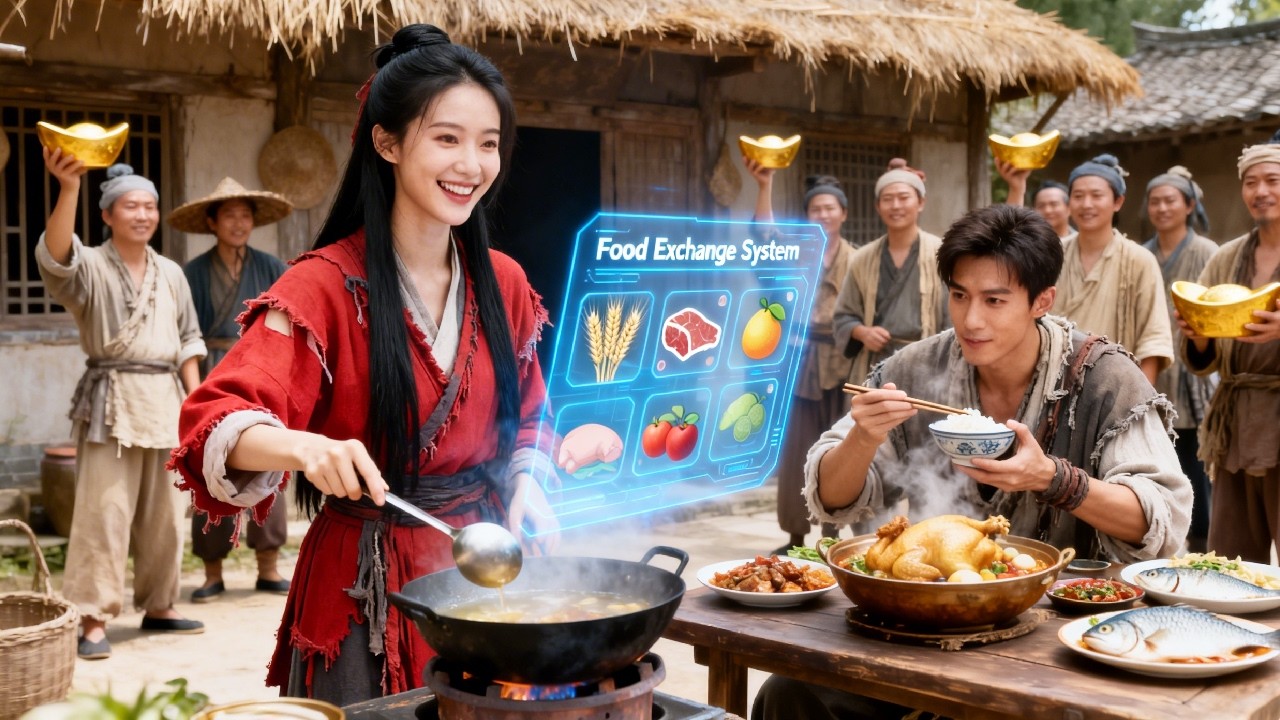 Traveled to a famine year,Awakened god-level system.exchange delicious food&lead family to eat meat!