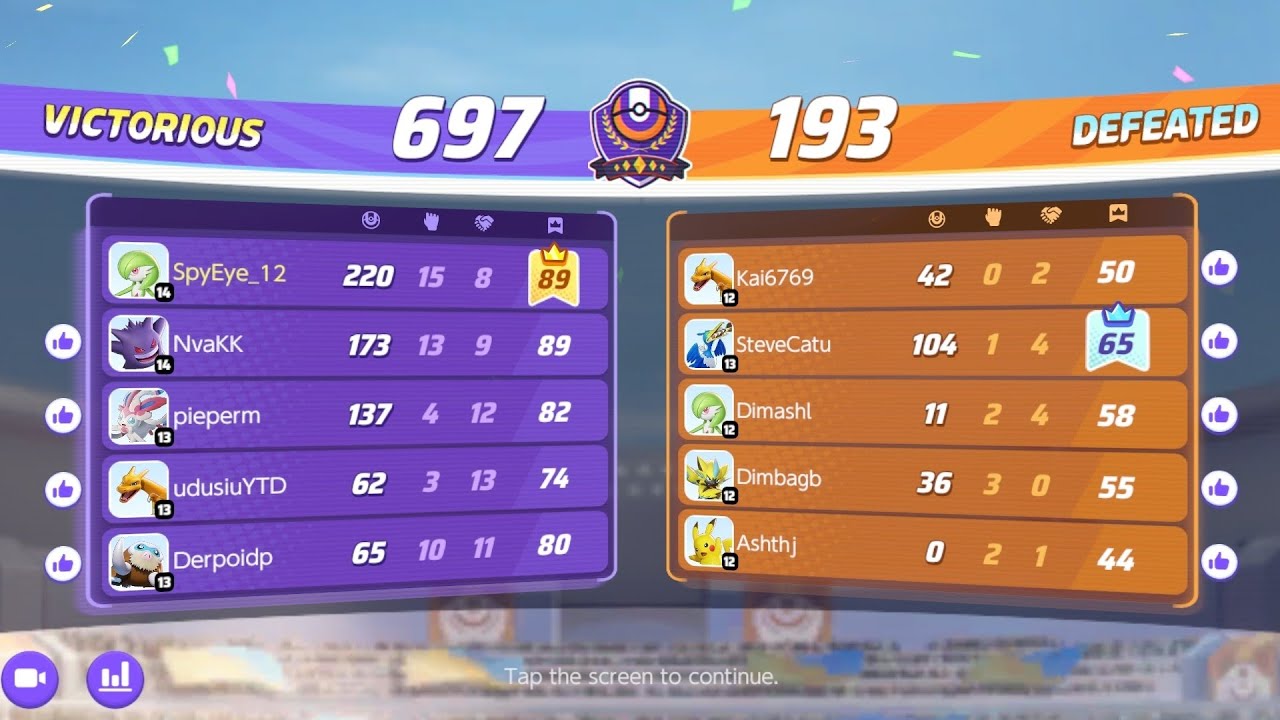 Pokemon Unite Match Replay #1