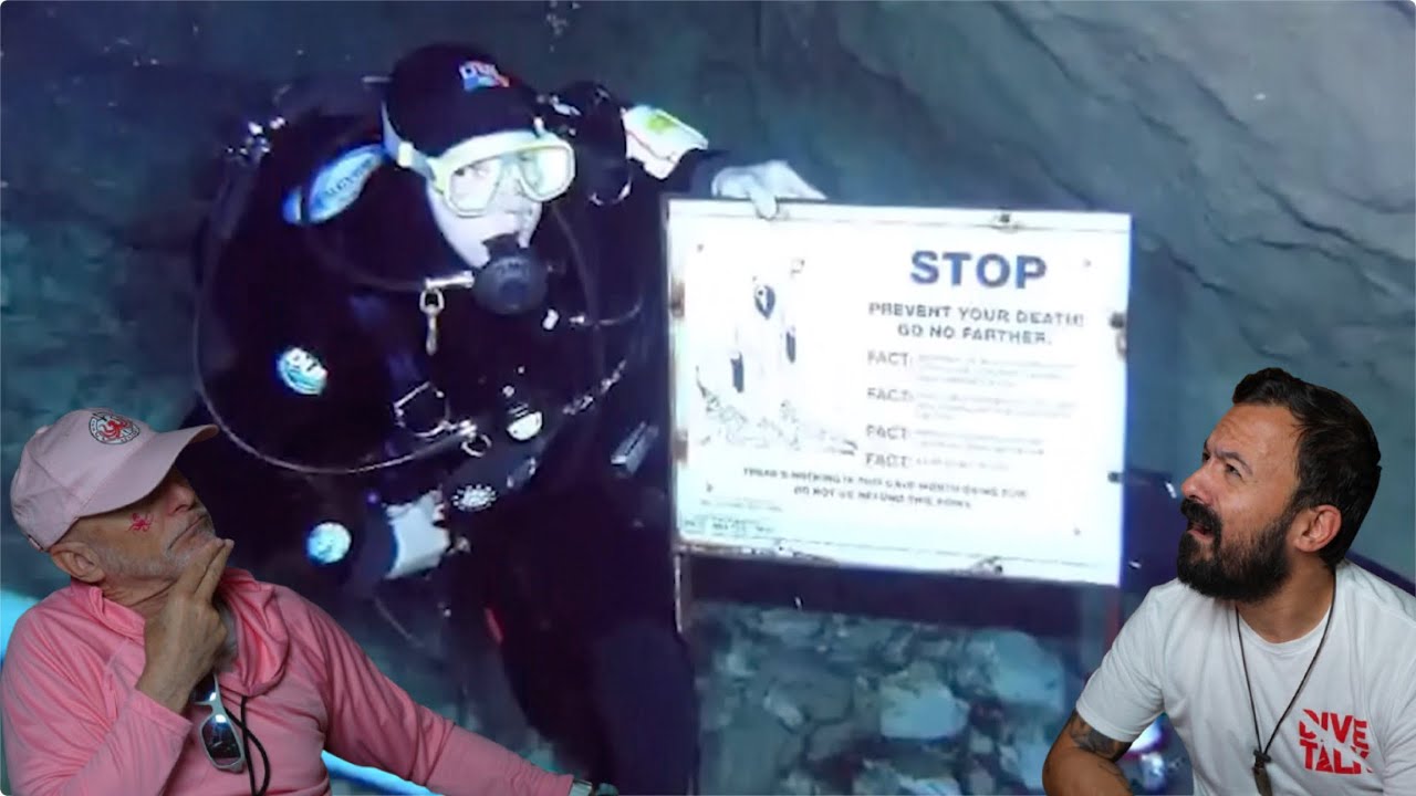 Divers React to Diver who gets lost in cave trying to catch a catfish
