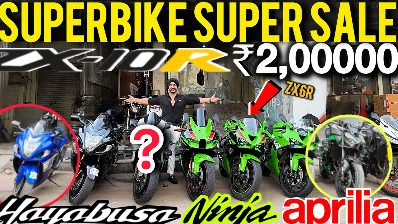 Superbikes Super Sale 2026 Kawasaki ZX6R ZX10R Aprilia 457  Suzuki Hayabusa Under ₹2Lakh Karol Bagh!