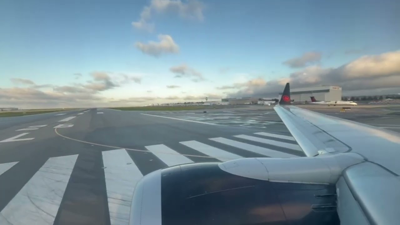 Air Canada Boeing 737MAX8 gorgeous takeoff from Vancouver. YVR-MIA