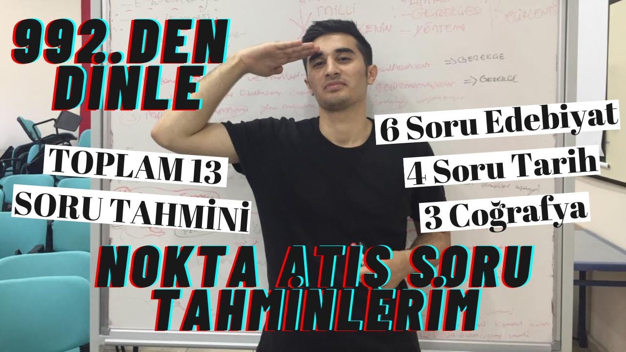 E4-) NOKTA ATIŞ SORU TAHMİNLERİM | TAM 13 SORU TAHMİNİ | #yks