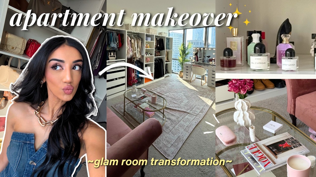 ULTIMATE glam room makeover ✨ decorating, organizing + girly pinterest aesthetic