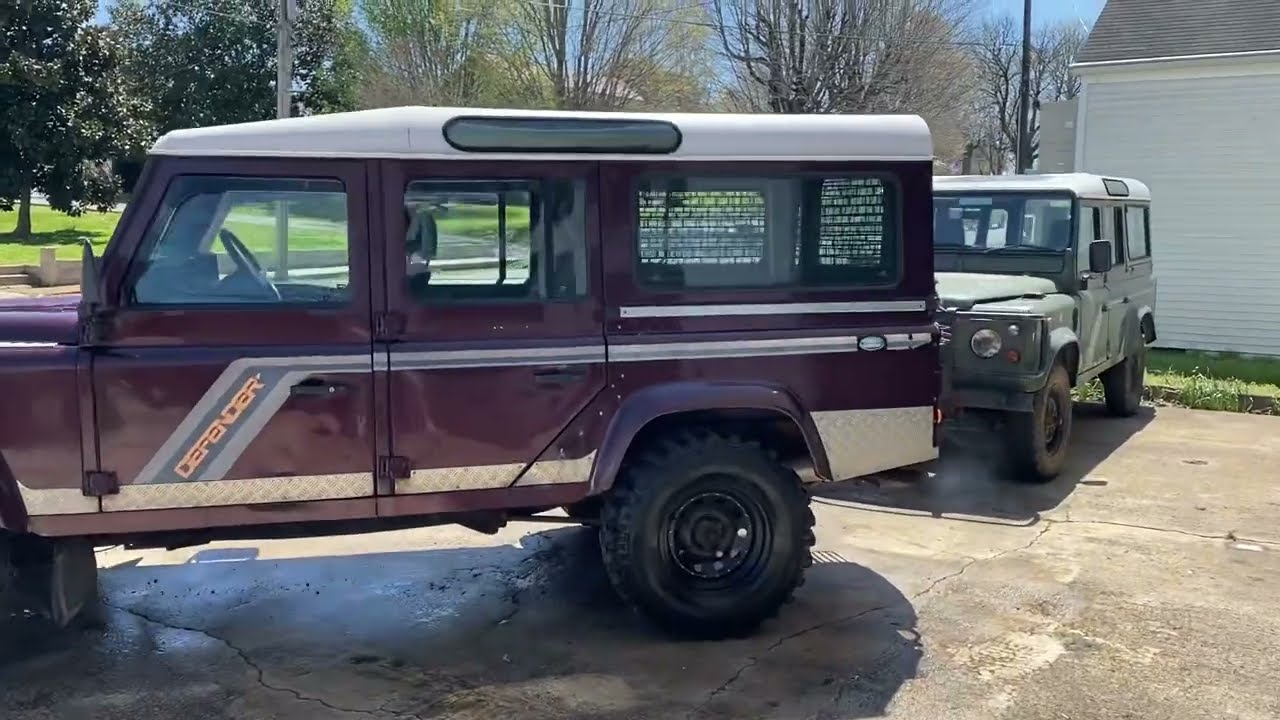 1994 Land Rover Defender 110 300 TDI start up, walk around and short drive