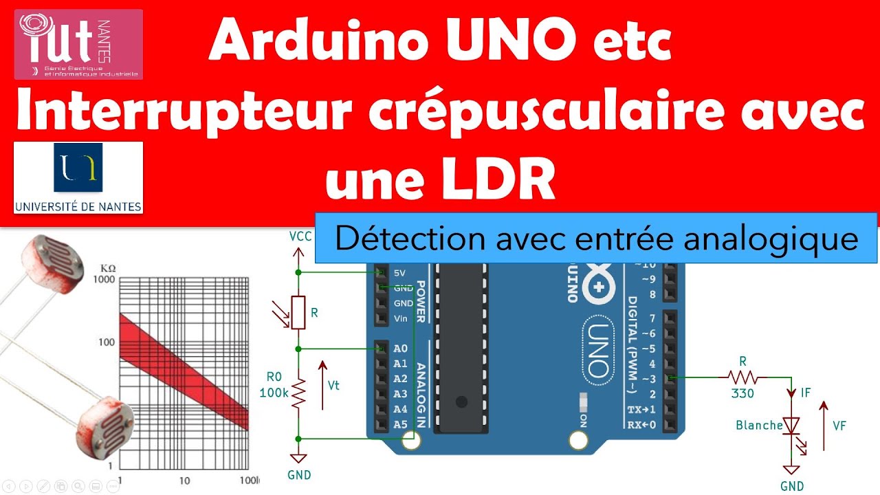 Débuter avec Arduino etc : Interrupteur crépusculaire avec une photorésistance