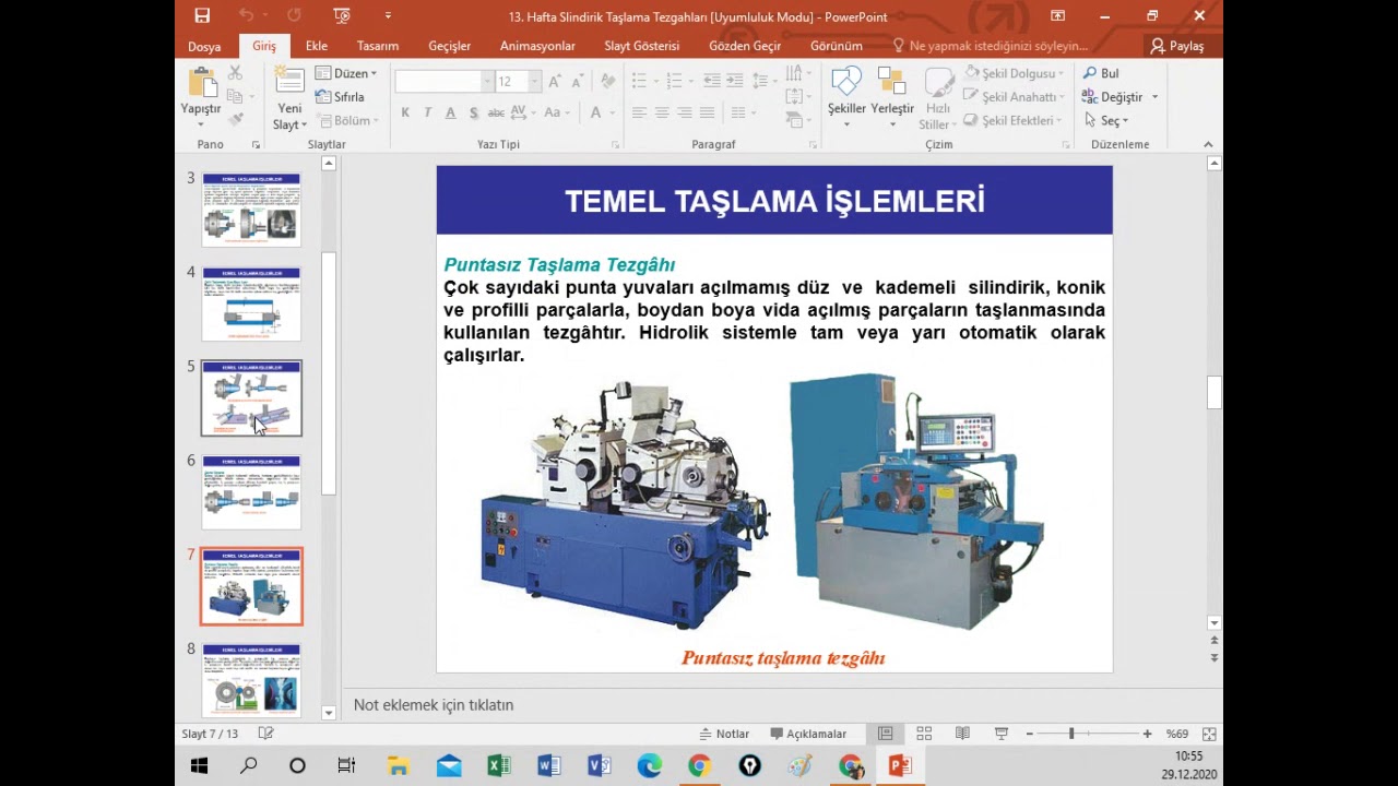 Delik Taşlama Puntasız Taşlama