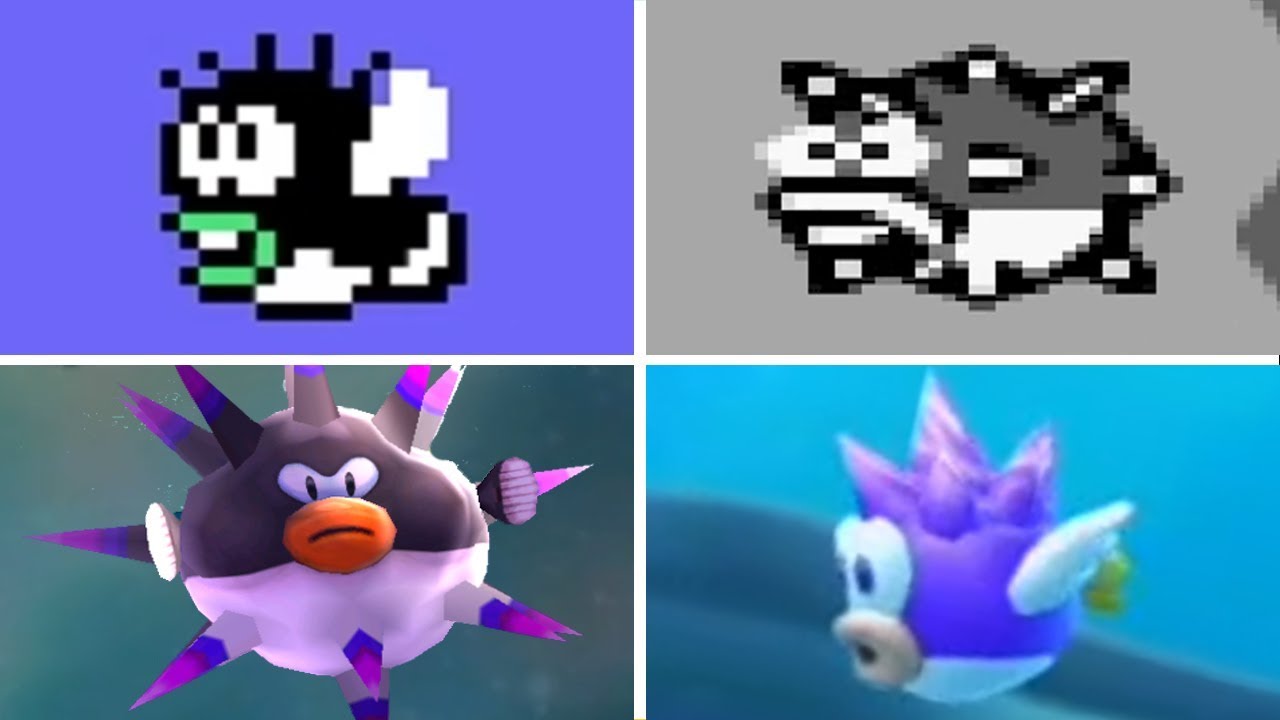 Evolution of - Spiny Cheep Cheep in Super Mario Games
