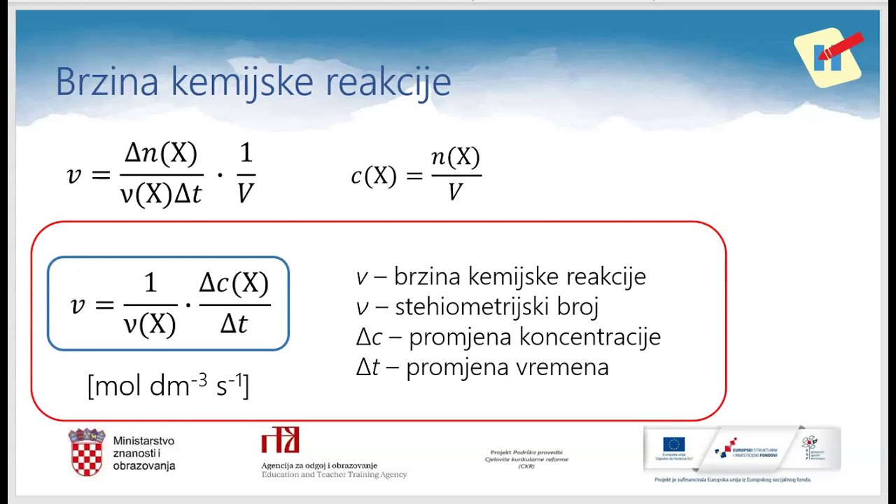 Kemija 2.r. SŠ - Kemijska kinetika