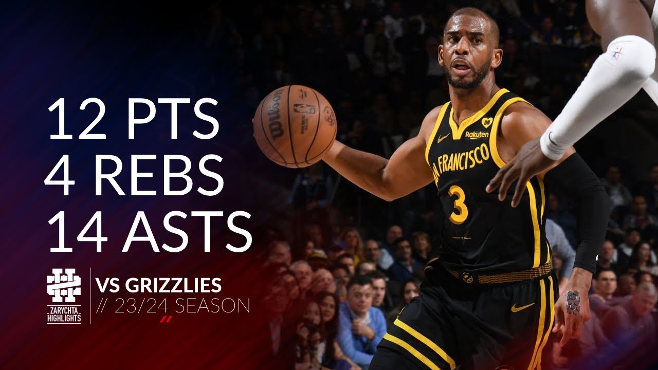 Chris Paul 12 pts 4 rebs 14 asts vs Grizzlies 23/24 season
