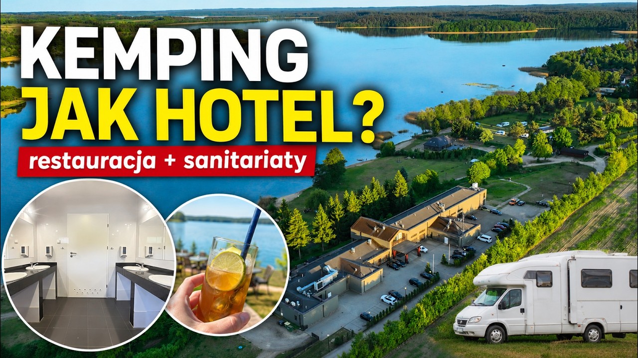 KEMPING Z HOTELOWYMI ATRAKCJAMI NAD SAMYM JEZIOREM. TE MIEJSCE ZASKAKUJE!