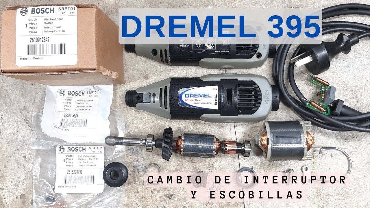 Cambio de Interruptor y escobillas Dremel 395