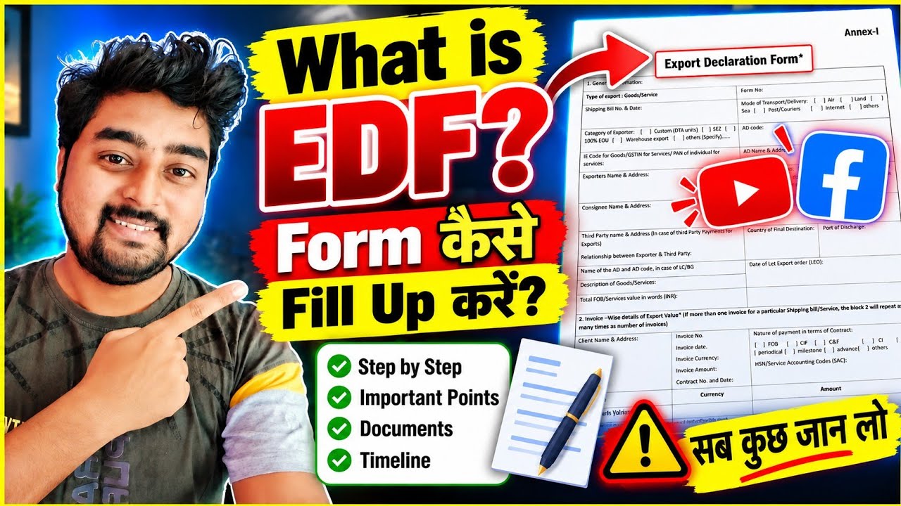 EDF Form 2026 Explained | How to Fill EDF Form? EDF Form for YouTube | How to Fill EDF Form Online