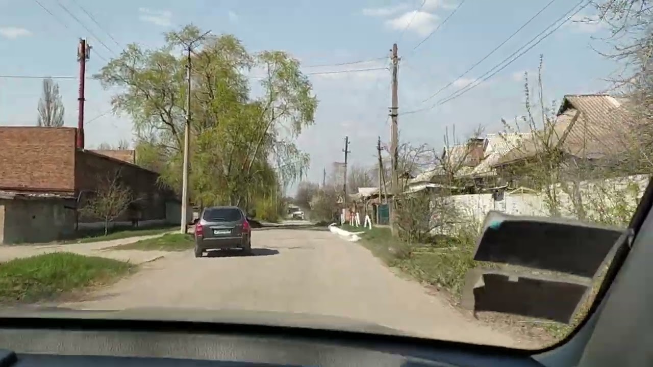 в объезд из-за сброса бомб на Сластену, Рыбный, в конце ларьки,ноплохо видно. Цветут сады 09.04.2024