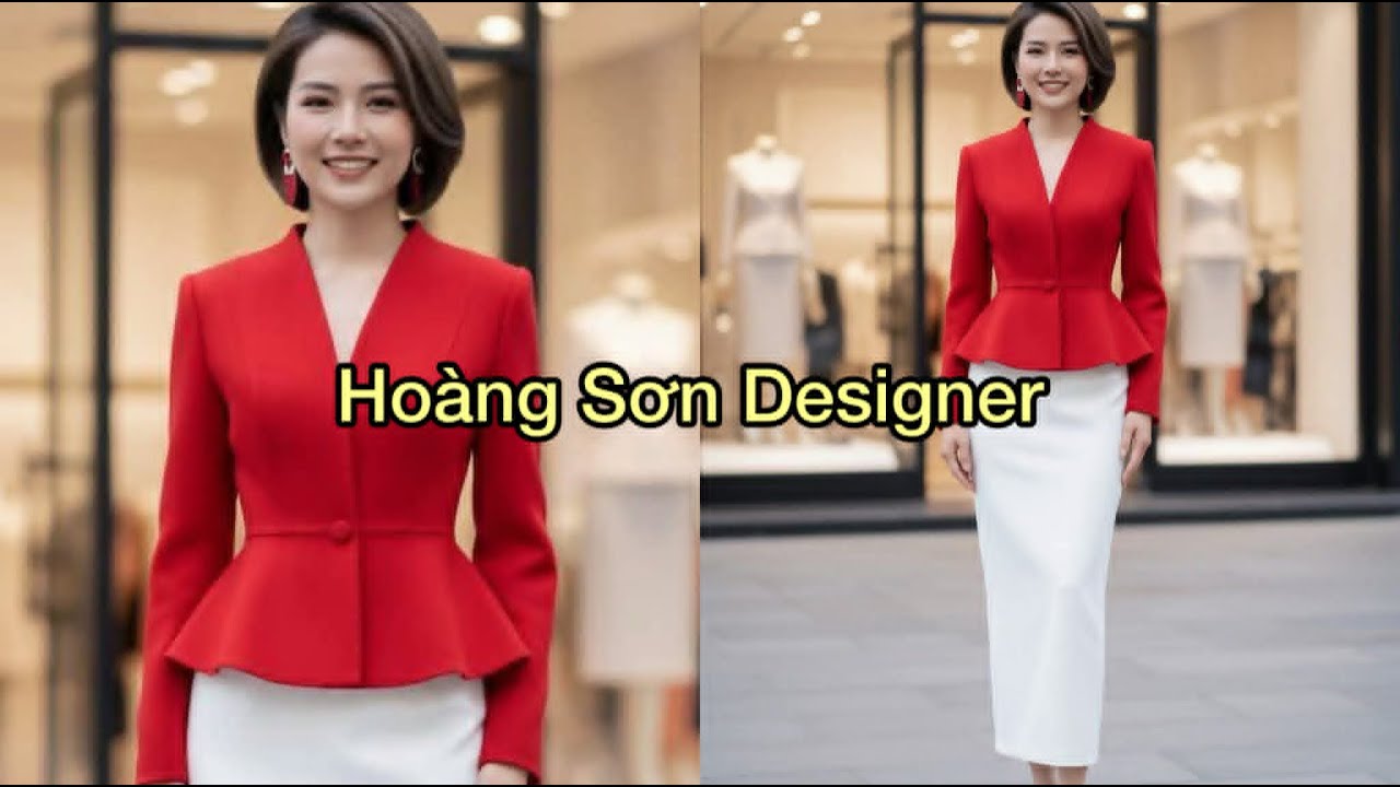 Dạy cắt may: Hướng dẫn c&aacute;ch cắt &aacute;o k&yacute; giả cổ leo theo mẫu| Ho&agrave;ng Sơn designer