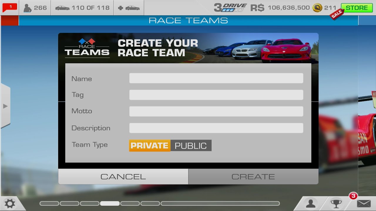 Гоночные команды: как создать команду Real Racing 3