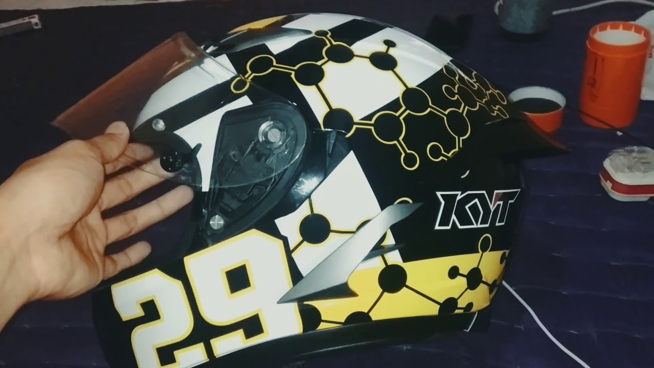 KYT Vendetta 2 Andrea Iannone ( Visor flat clear+spoiler ) auto ganteng