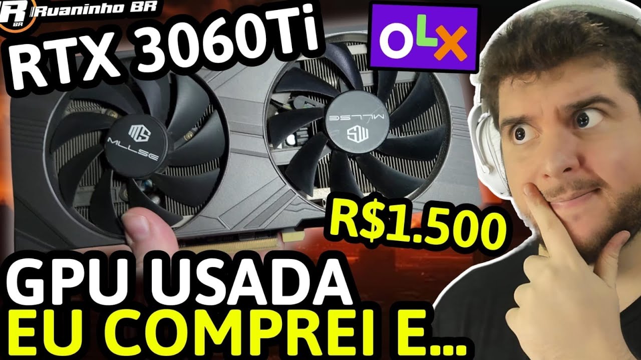 COMPREI uma PLACA DE VÍDEO USADA em 2025! VALE A PENA? Unboxing e Teste! RTX 3060Ti DA OLX!
