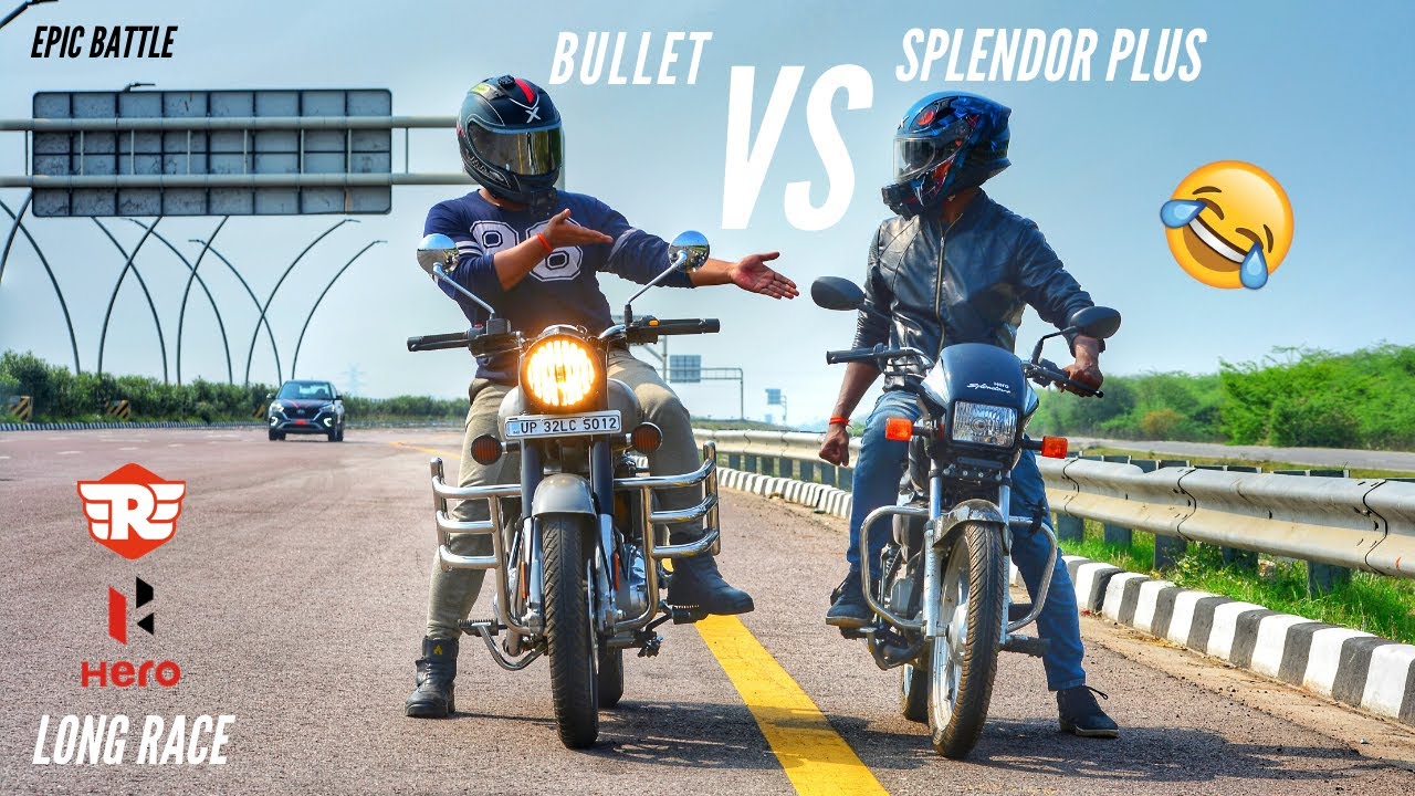 Royal Enfield Bullet 350 Vs Hero Splendor Plus | Epic Race 🤣 | First Time In youtube | Ksc Vlogs