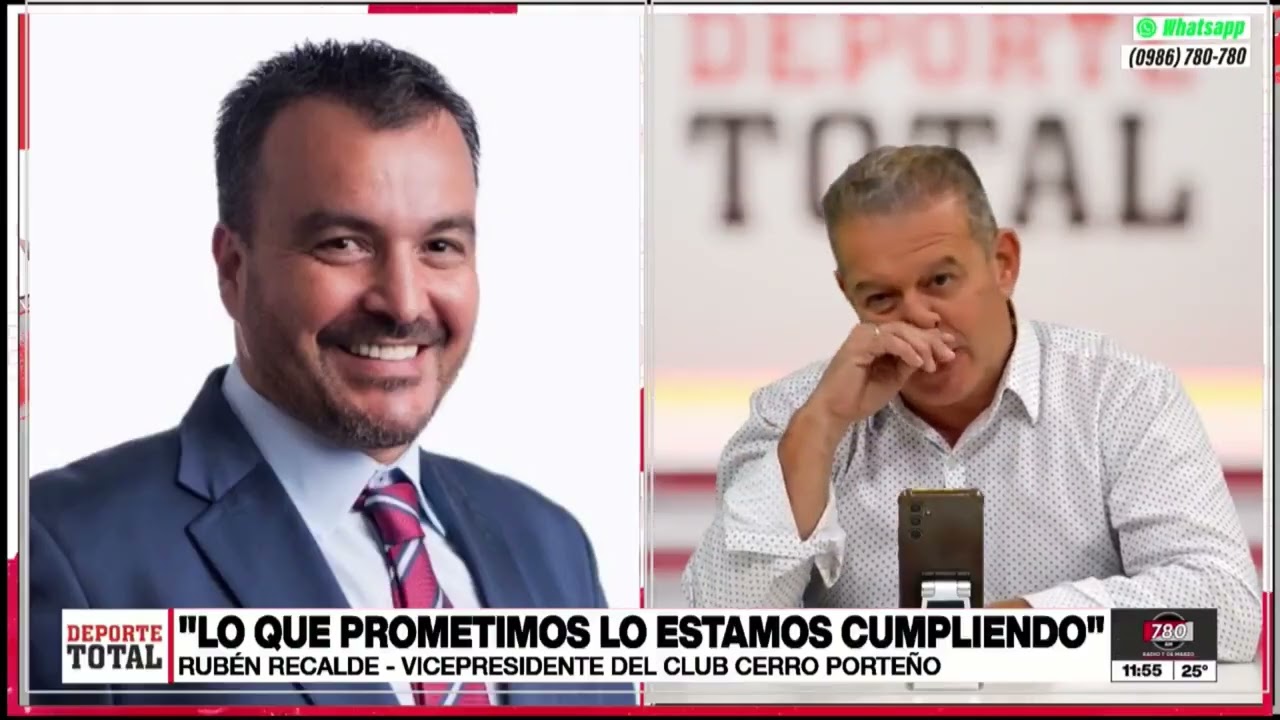 🔴 Deporte Total 🇵🇾 | Rubén Recalde - Vicepresidente de Cerro Porteño. 