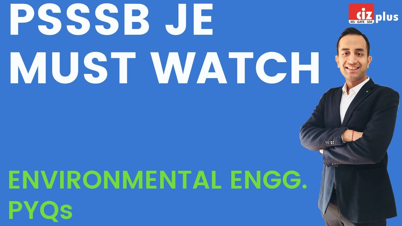 PSSSB JE Must Watch | Environmental Engineering | Previous Year Questions | Punjab PPSC SDE