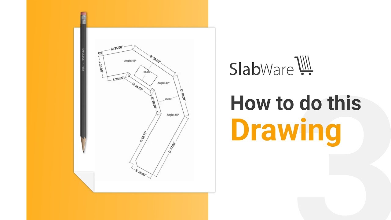 How to Layout a Countertop on Drawing 2.0 - PART 03 | Fabricator