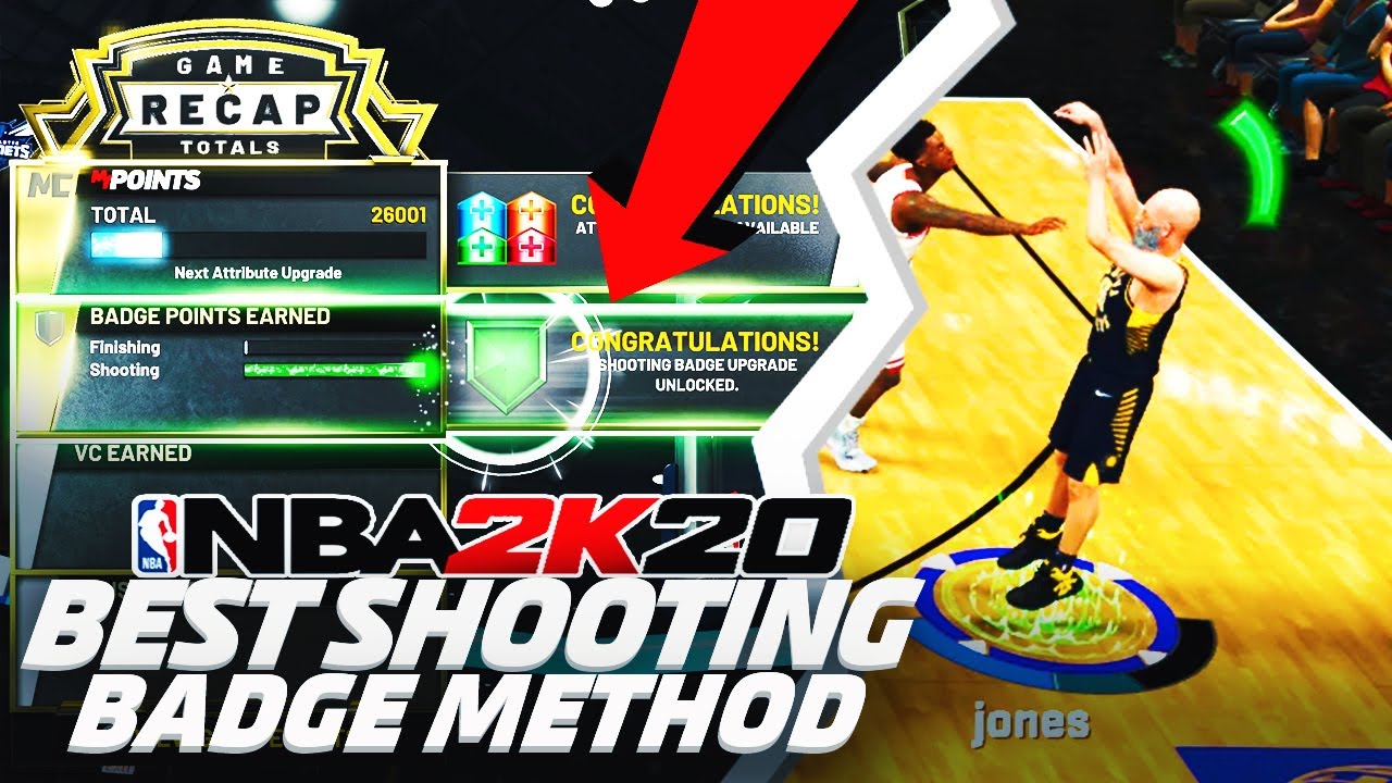 FASTEST SHOOTING BADGE UPGRADE METHOD ON NBA 2K20!! ANY BUILD CAN DO THIS!!