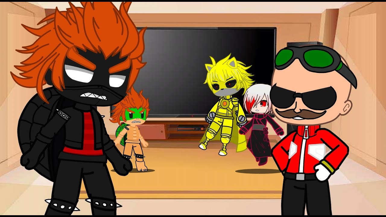 Mario and Sonic react to Bowser vs Eggman/Gacha club/Animation