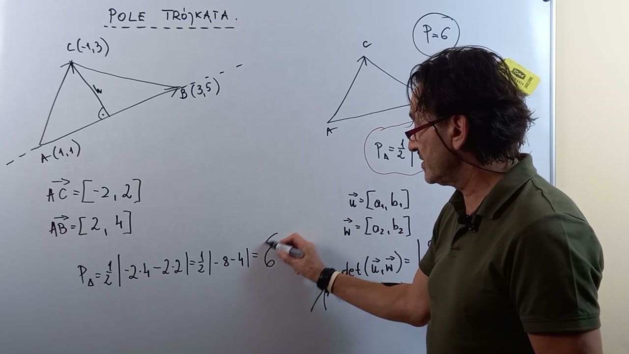 Pole trójkąta w geometrii analitycznej