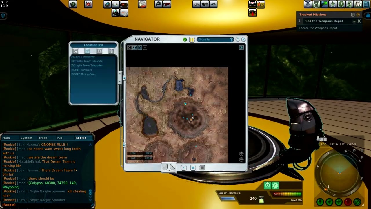 Entropia Universe - Monria - Стартовая цепочка миссий