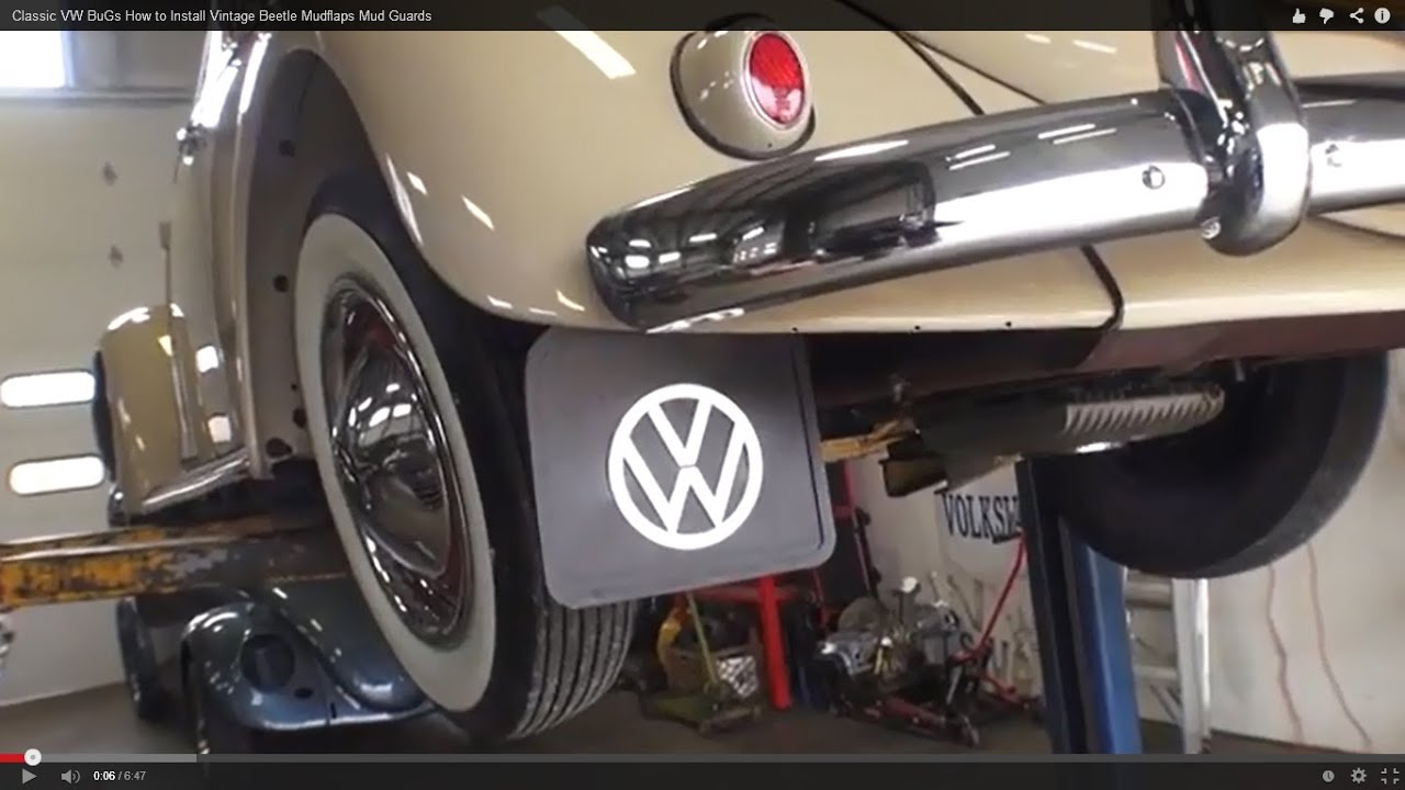 Классические брызговики VW BuGs. Как установить винтажные брызговики Beetle.