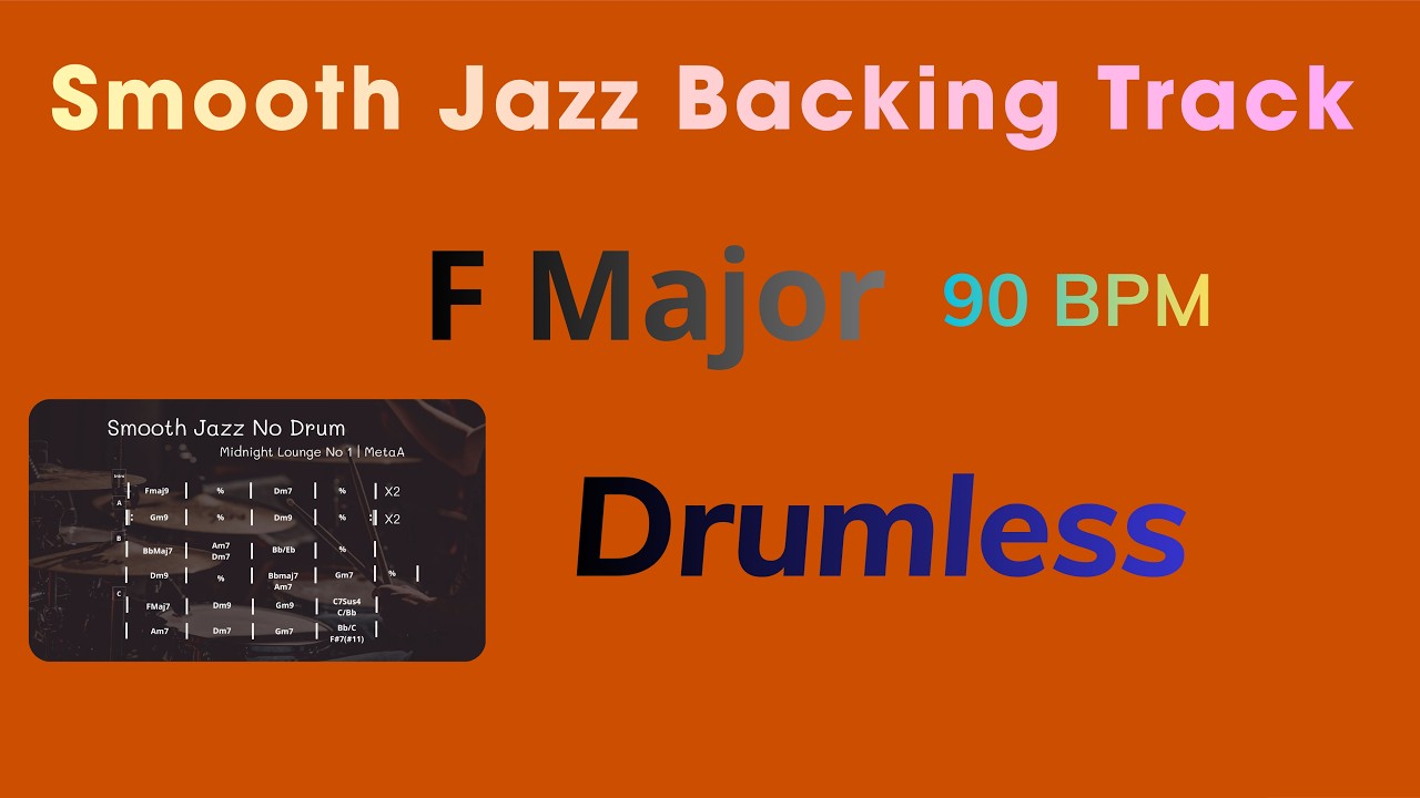 Midnight Lounge No 1(NoDrum) - MetaA | Backing Track For Drum | Smooth Jazz practice for Guitar Bass