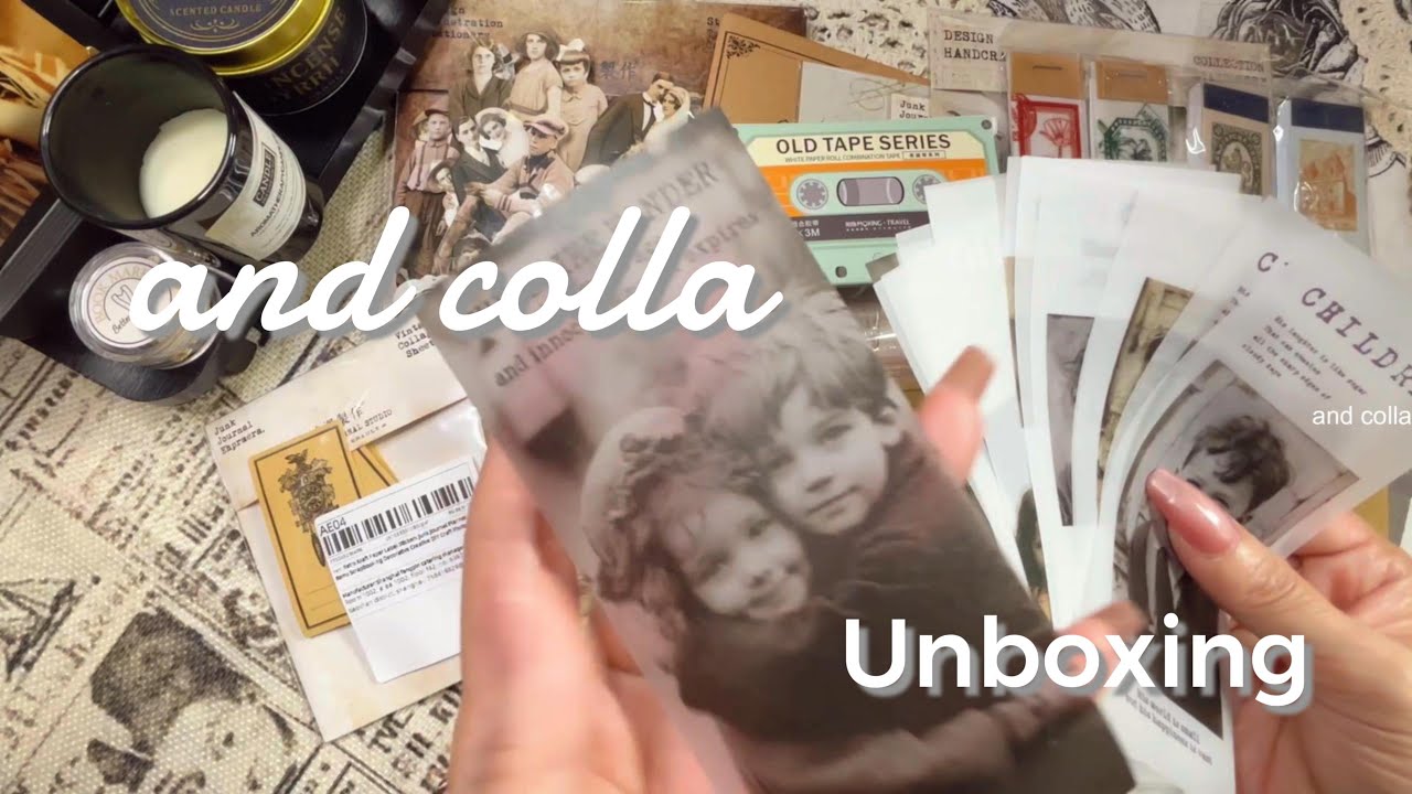 【ASMR】Stationery Unboxing/AliExpress/scrapbooking/collage/journaling
