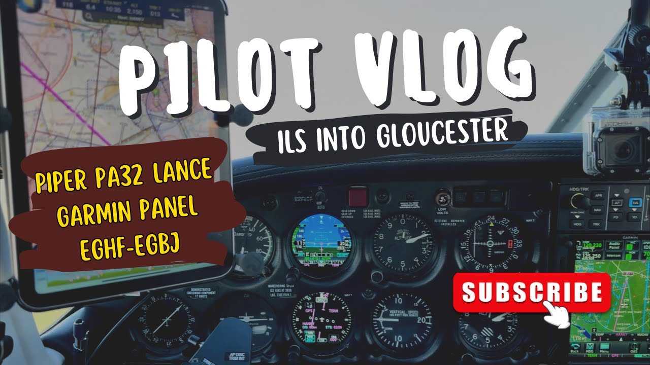 ILS Into Gloucestershire Airport | GARMIN Avionics | Piper PA32 Lance [HD Pilot VLOG | ATC Audio]