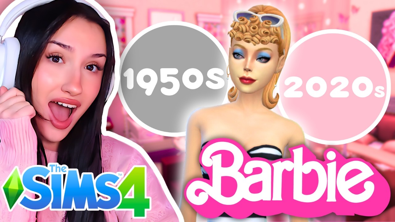 recreating a BARBIE Doll from every decade in The Sims 4