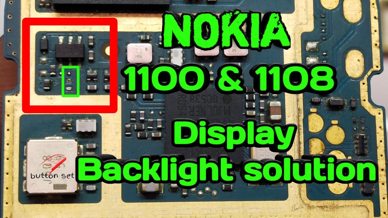 Nokia 1100&1108 Display Backlight solution || Nokia 1100 & 1108 display lighting problem solution.