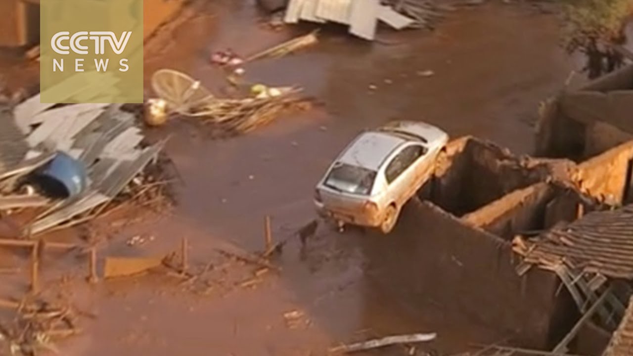At least nine dead after dam bursts in Brazil