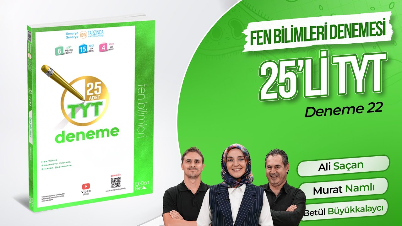 345 YAYINCILIK TYT 25'Lİ FEN BİLİMLERİ DENEMESİ -22