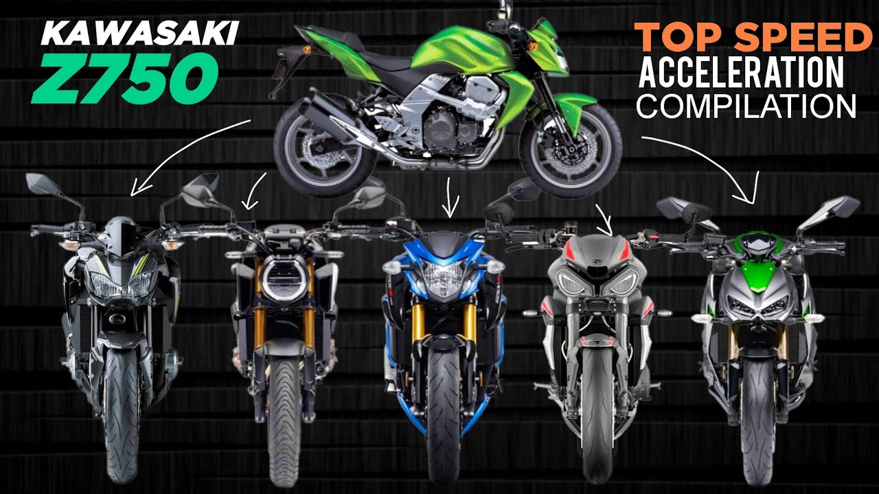 Z750 🆚️ Z900 🆚️ CB650R 🆚️ GSX S750 🆚️ Street Triple RS 🆚️ Z1000 | 0-250kph Acceleration Top Speed 🔥