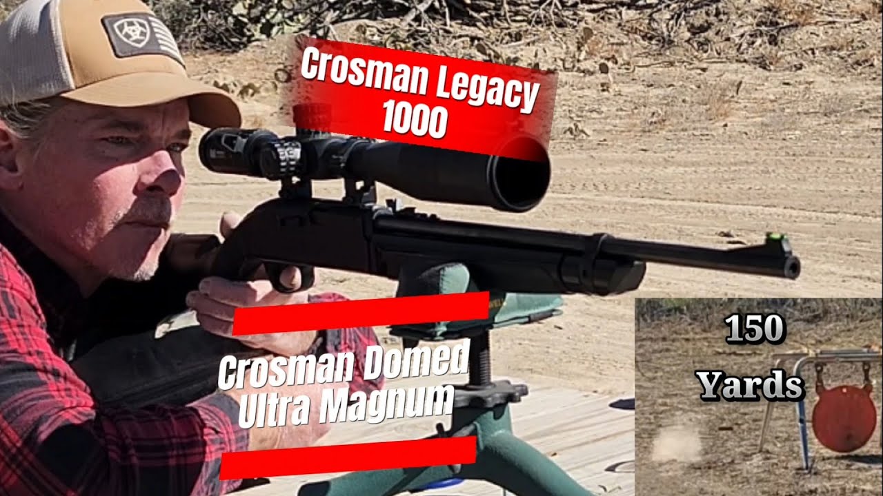 Crosman Legacy 1000 at 150 yards?🤔 ft. Crosman Domed Ultra Magnum 10.5gr pellets!