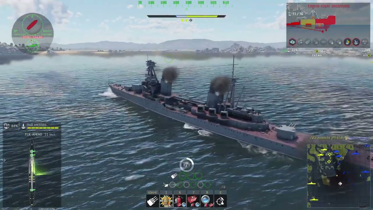 Battleship KIROV gameplay.