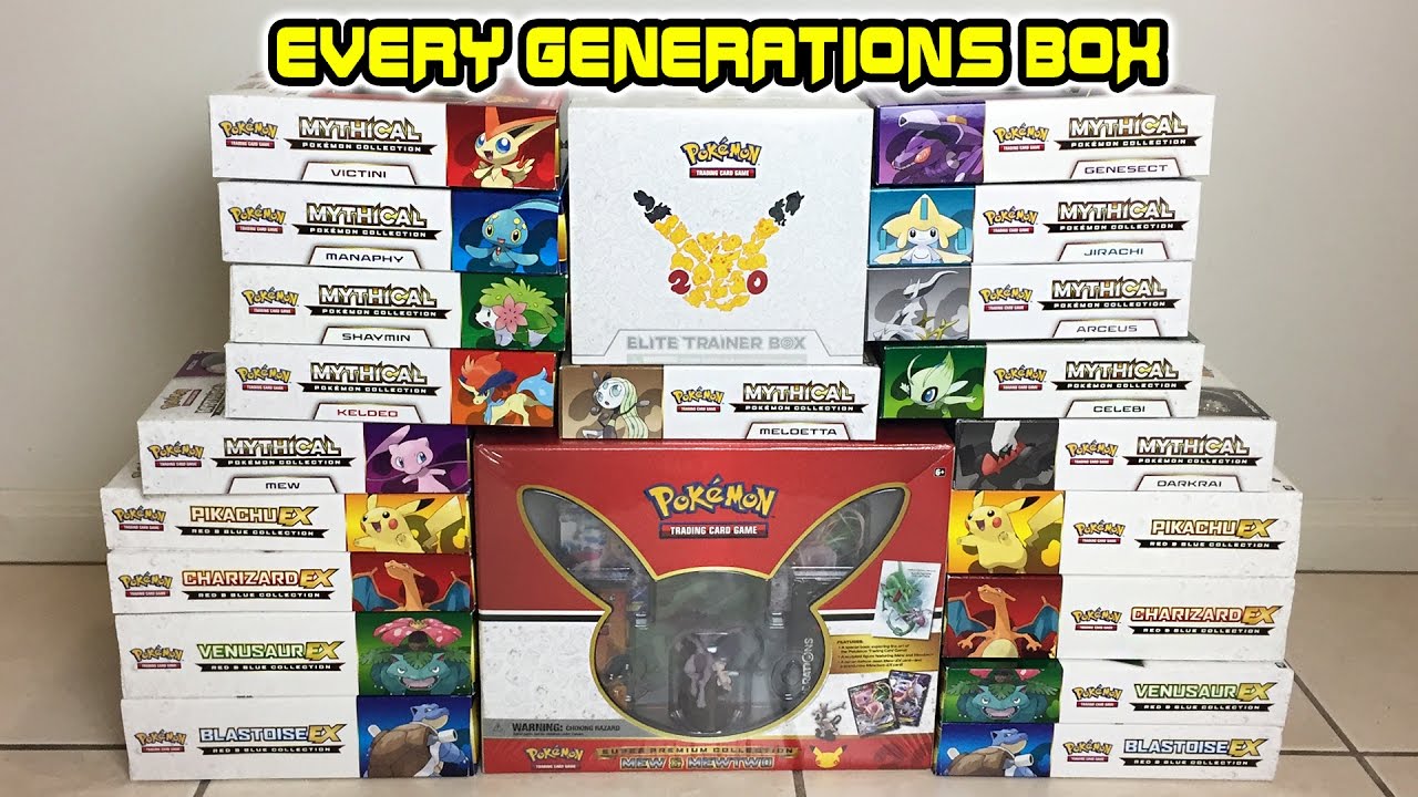 OPENING EVERY 20th ANNIVERSARY GENERATIONS POKEMON COLLECTION BOX!!