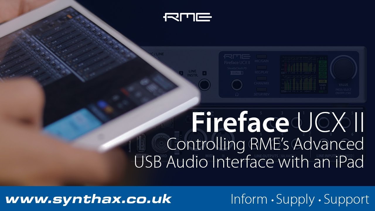 RME Fireface UCX II: управление iPad с помощью усовершенствованного USB-аудиоинтерфейса RME