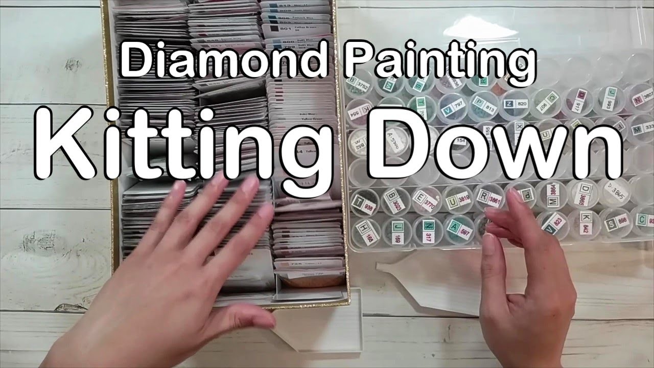Diamond Painting Kitting Down Leftover Drills