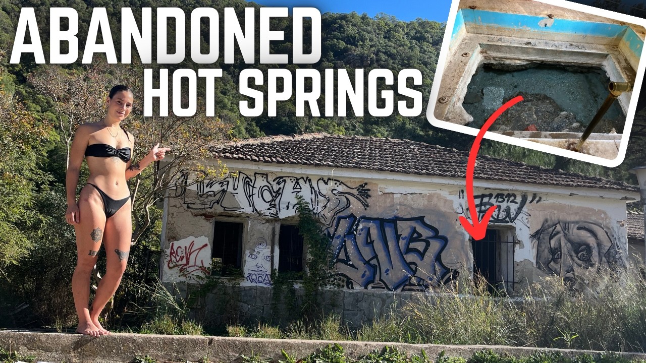 Мы нашли заброшенный курортный город с природными горячими источниками! | VANLIFE GREECE