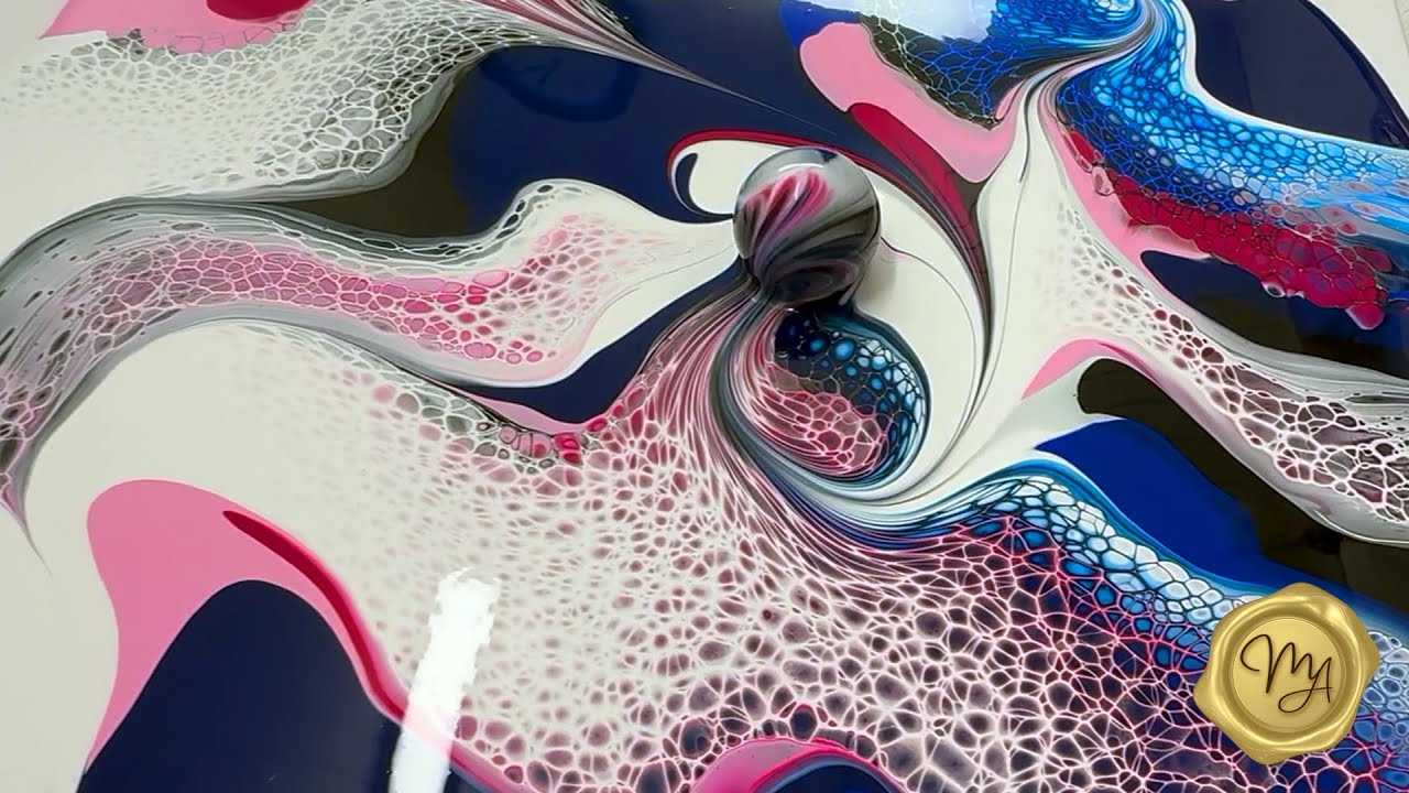 Акриловая заливка Marble Mania Swipe | Вдохновлённое платьями 👗 Жидкое искусство от MarjoleinART